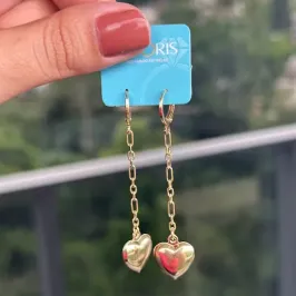 BC DOU ARGOLINHA COM CORRENTE CORAÇÃO LISO