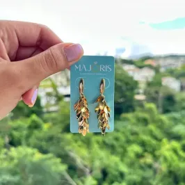 BC DOU PENDURICALHOS CHAPEADO OVAL LISO E TORTO