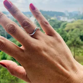 ANEL PRATA ONDULADO AJUSTAVEL