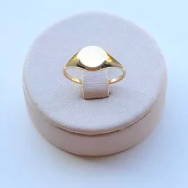 Anel Dourado Redondo Liso