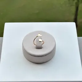 Anel Dourado Falange Rabo de Sereia Coração