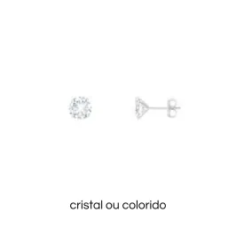 BC PRATA REDONDO M ZIRCONIA OU COLORIDO