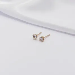 BRINCO DOURADO CORAÇÃO P CRISTAL