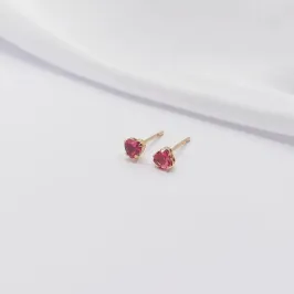 BRINCO DOURADO CORAÇÃO P PINK