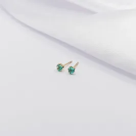 BRINCO DOURADO CORAÇÃO VERDE ÁGUA P