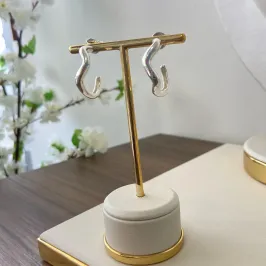 Brinco Prata Argola Ondulada