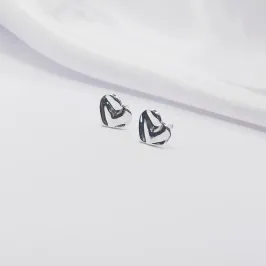 BRINCO PRATA CORAÇÃO AMASSADO