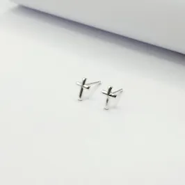 BRINCO PRATA CRUZ LISA