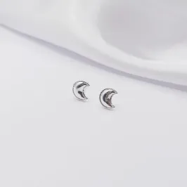 BRINCO PRATA LUA COM BORDA DETALHADA