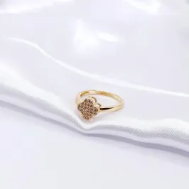 ANEL DOURADO TREVO VAN CLEFF