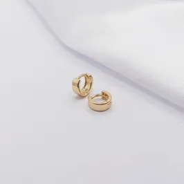 BRINCO DOURADO ARGOLINHA GROSSA E LISA P