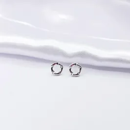 BRINCO PRATA CIRCULO ORGÂNICO E VAZADO