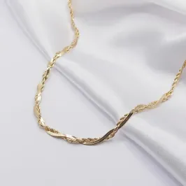 GARGANTILHA DOURADA CHOKER ENTRELAÇADO CORDÃO BAIANO E FITA 35CM