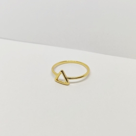 ANEL DOURADO TRIÂNGULO VAZADO