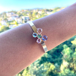 BRACELETE BORBOLETA GRANDE COLORIDA