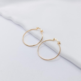 BRINCO DOURADO ARGOLA FINA FECHO ITALIANO