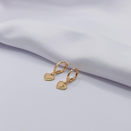 BRINCO DOURADO ARGOLINHA CLICK COM CORAÇÃO