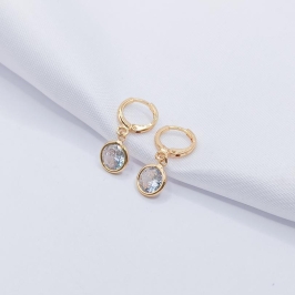 BRINCO DOURADO ARGOLINHA CLICK COM PONTO DE LUZ