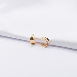 BRINCO DOURADO ARGOLINHA CURVADA E LISA