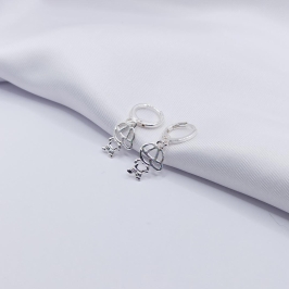 BRINCO PRATA ARGOLINHA CLICK COM FILHO DETALHADO