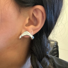 Brinco Prata Garra Invertida