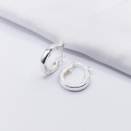 BRINCO PRATA ARGOLINHA INSPIRAÇÃO CARTIER