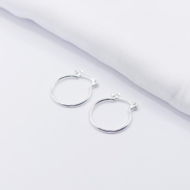 BRINCO PRATA ARGOLINHA ARTICULADA FIO 1MM G