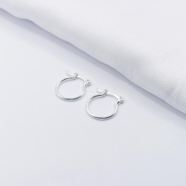 BRINCO PRATA ARGOLINHA ARTICULADA FIO 1MM M