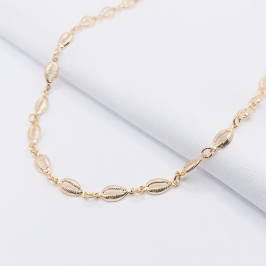 GARGANTILHA DOURADA CHOKER BÚZIOS 40CM