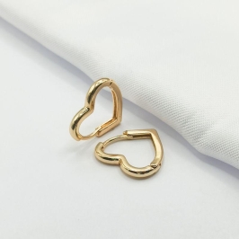 BRINCO DOURADO ARGOLA CLICK CORAÇÃO