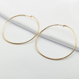 BRINCO DOURADO ARGOLA FIO LISO