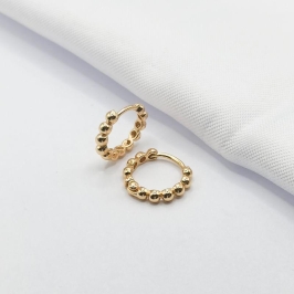 BRINCO DOURADO ARGOLINHA CLICK BOLINHA