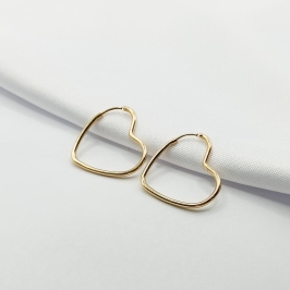 BRINCO DOURADO ARGOLINHA CLICK CORAÇÃO G