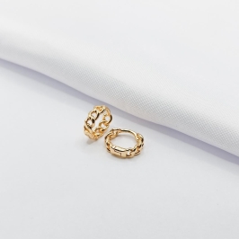 BRINCO DOURADO ARGOLINHA CLICK ELO CORRENTE