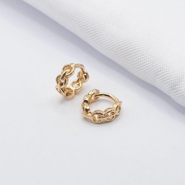 BRINCO DOURADO ARGOLINHA CLICK ELO CORRENTE
