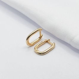 BRINCO DOURADO ARGOLINHA CLICK EM U LISA