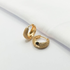 BRINCO DOURADO ARGOLINHA CLICK TEXTURIZADA G