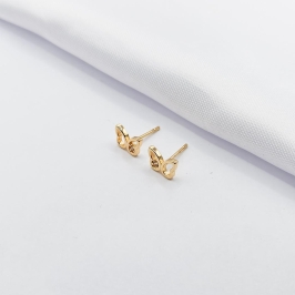 BRINCO DOURADO BORBOLETA COM ASA VAZADA