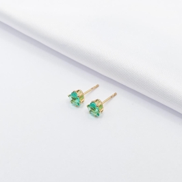 BRINCO DOURADO CORAÇÃO VERDE ÁGUA G