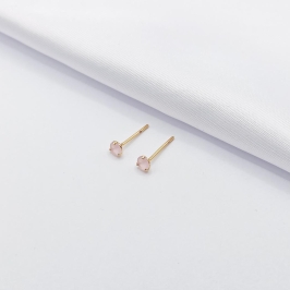 BRINCO DOURADO PONTO DE LUZ ROSA LEITOSO P