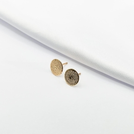 BRINCO DOURADO REDONDO COM ORAÇÃO PAI NOSSO