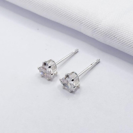 BRINCO PRATA CORAÇÃO CRISTAL G