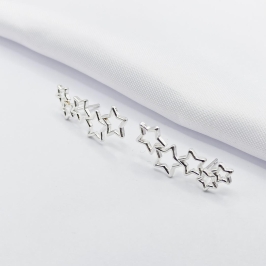 BRINCO PRATA EAR CUFF ESTRELAS