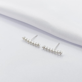 BRINCO PRATA EAR CUFF ZIRCÔNIA CRISTAL