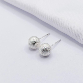 BRINCO PRATA ESFERA DIAMANTADA G
