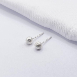 BRINCO PRATA ESFERA DIAMANTADA P