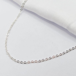 GARGANTILHA PRATA ELO REDONDO 45CM