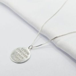 GARGANTILHA PRATA MEDALHA 