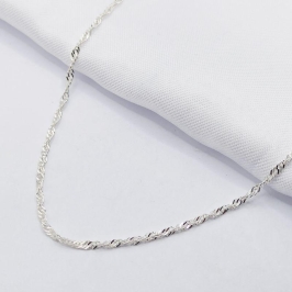 GARGANTILHA PRATA SINGAPURA 60CM