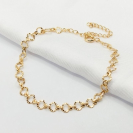 PULSEIRA DOURADA ELO PLISSADO